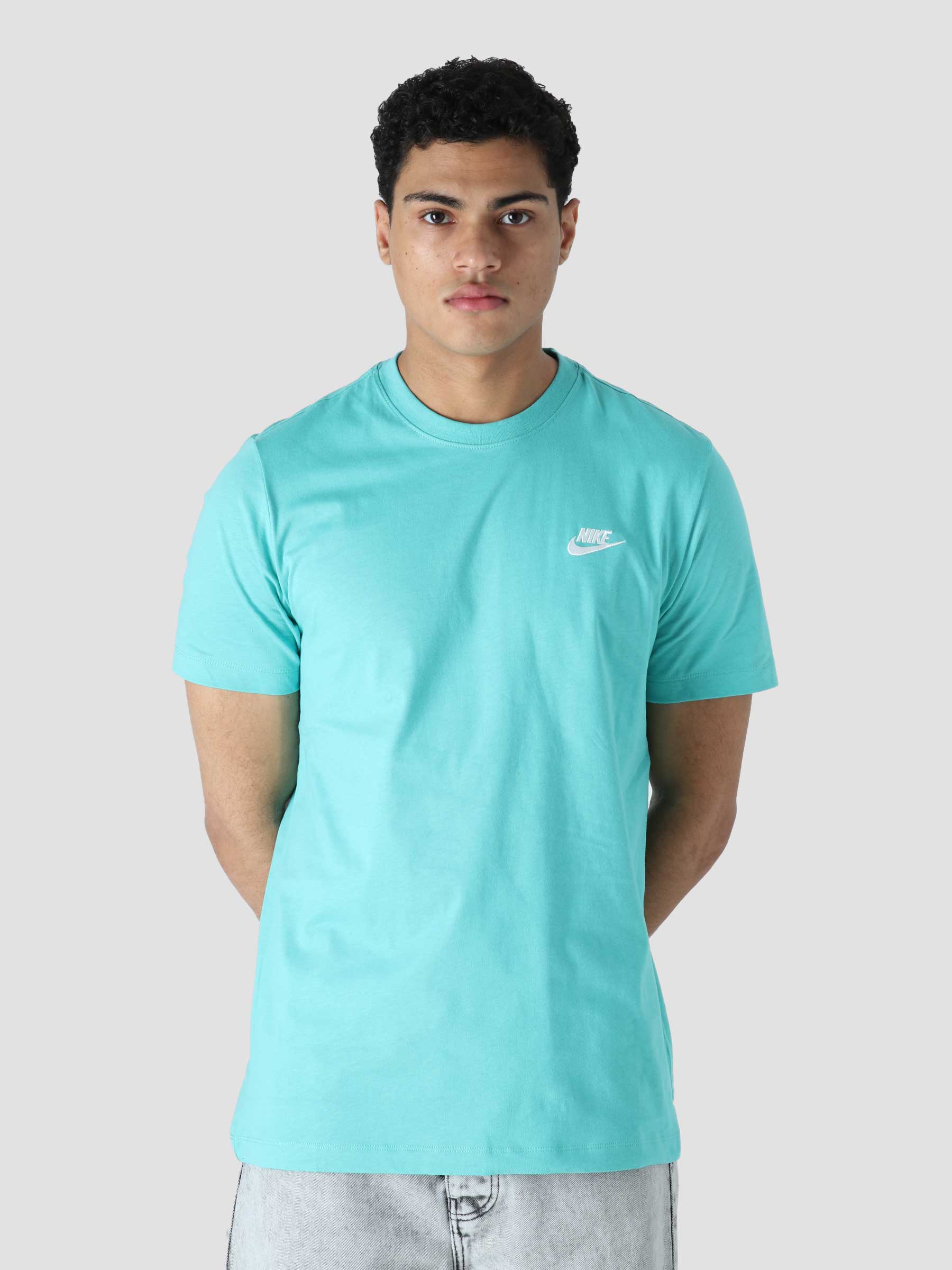 M NSW Club T-Shirt Washed Teal White AR4997-392