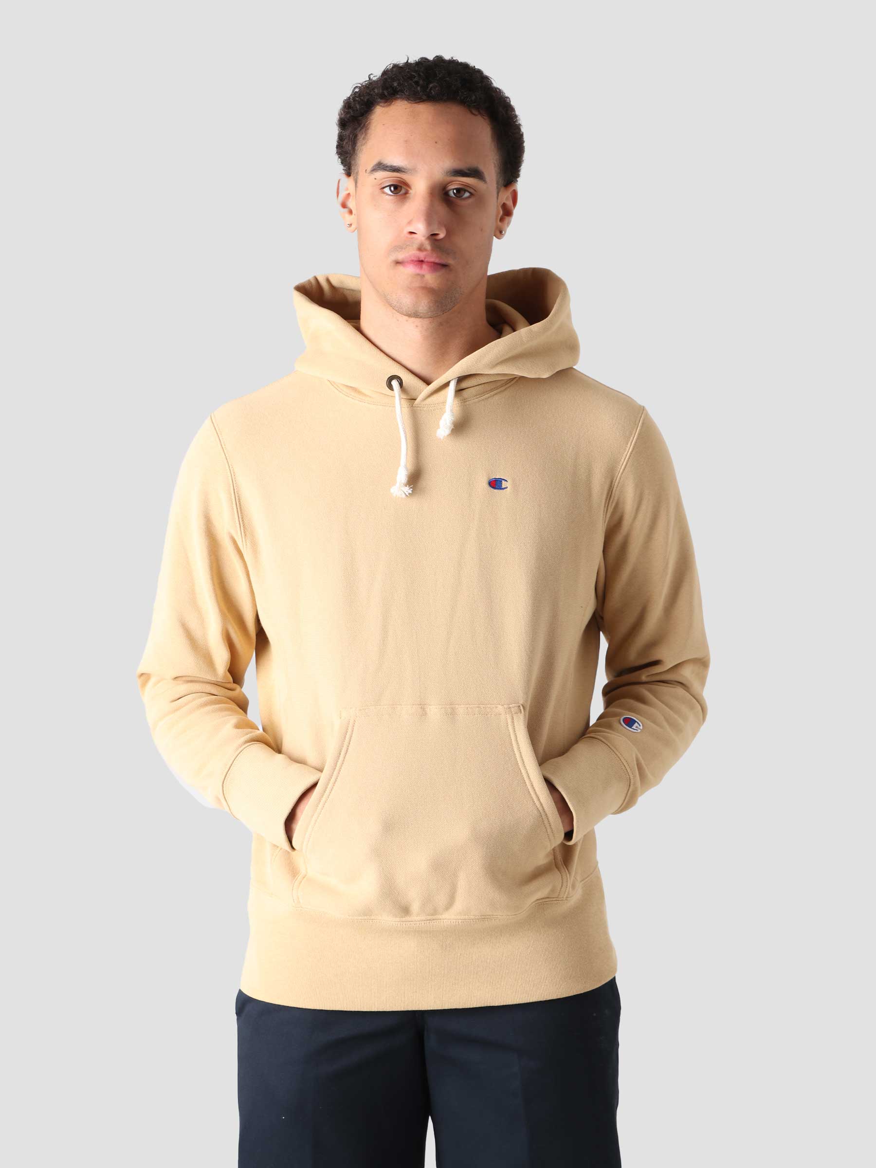 Reverse Weave Soft Microsanded on Backside Hooded Sweatshirt Beige 217233-MS057