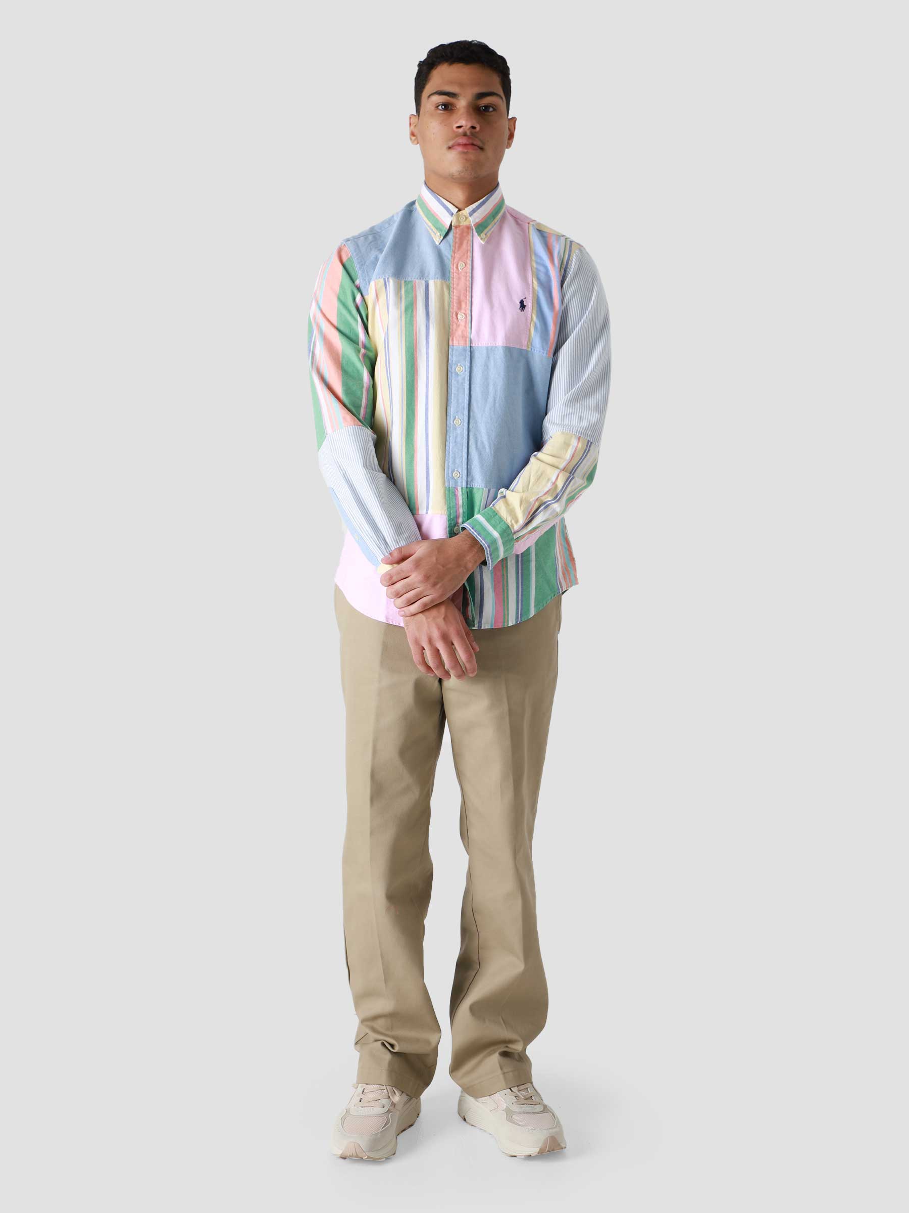 Polo Ralph Lauren Classic Oxford Colorful Stripe Funshirt 