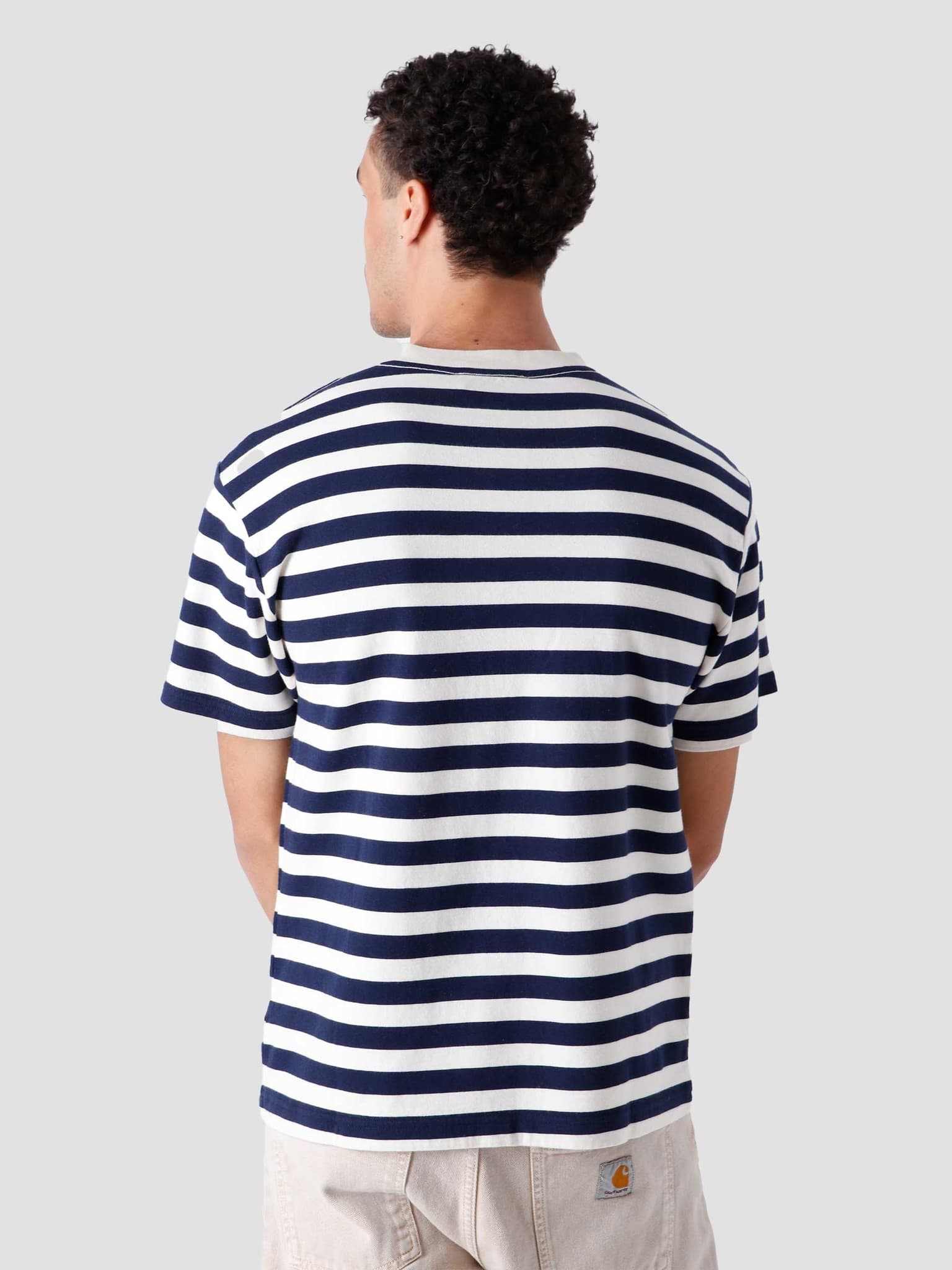 Stripe Sans T-Shirt White Blue