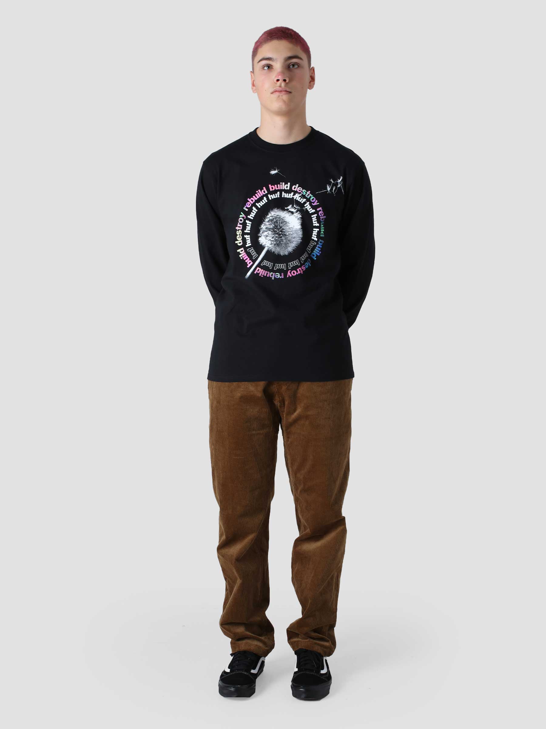 Dandelion Longsleeve T-Shirt Black TS01564