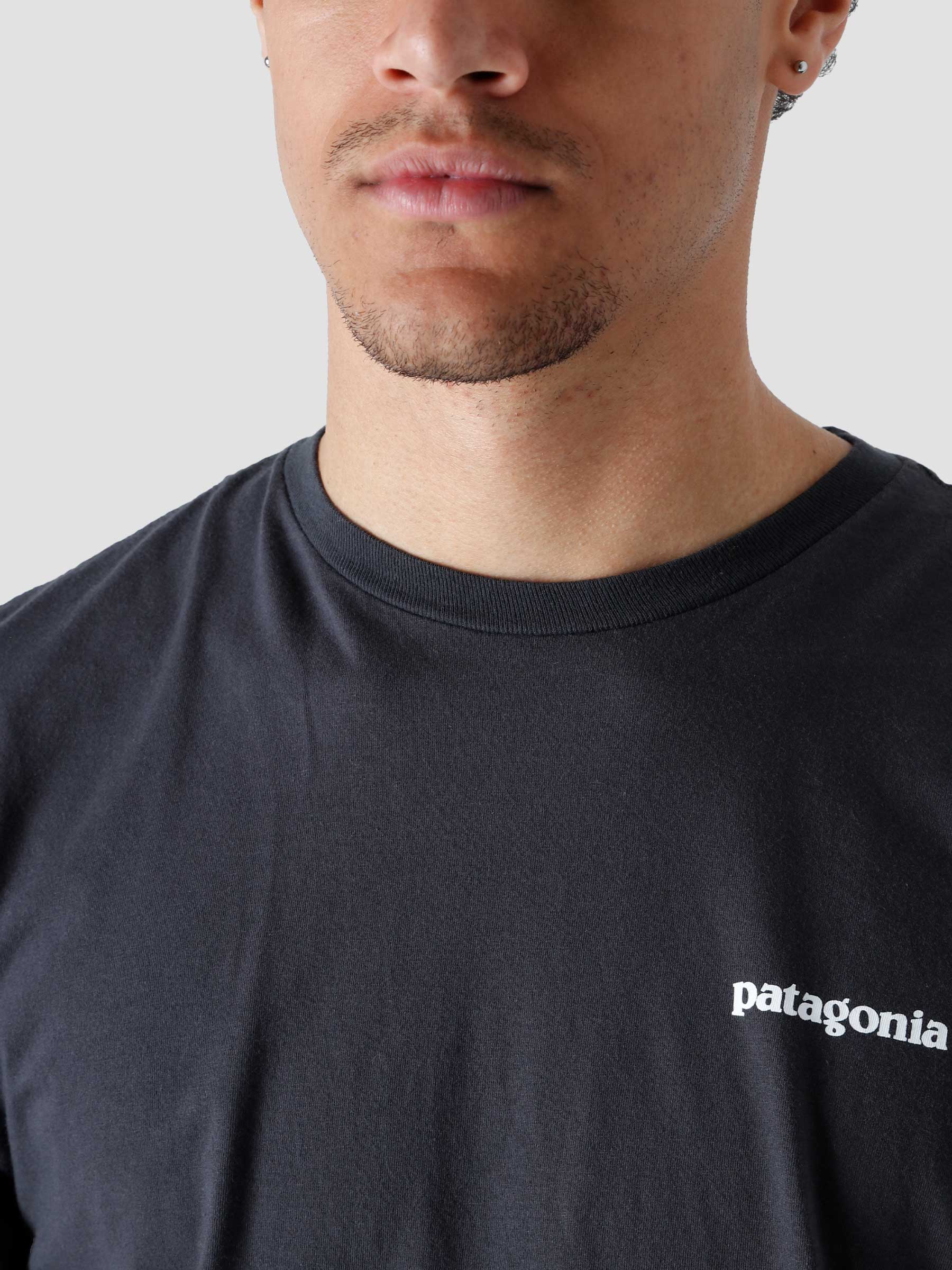 Patagonia M's P-6 Mission Organic T-Shirt Ink Black 37529 | Freshcotton