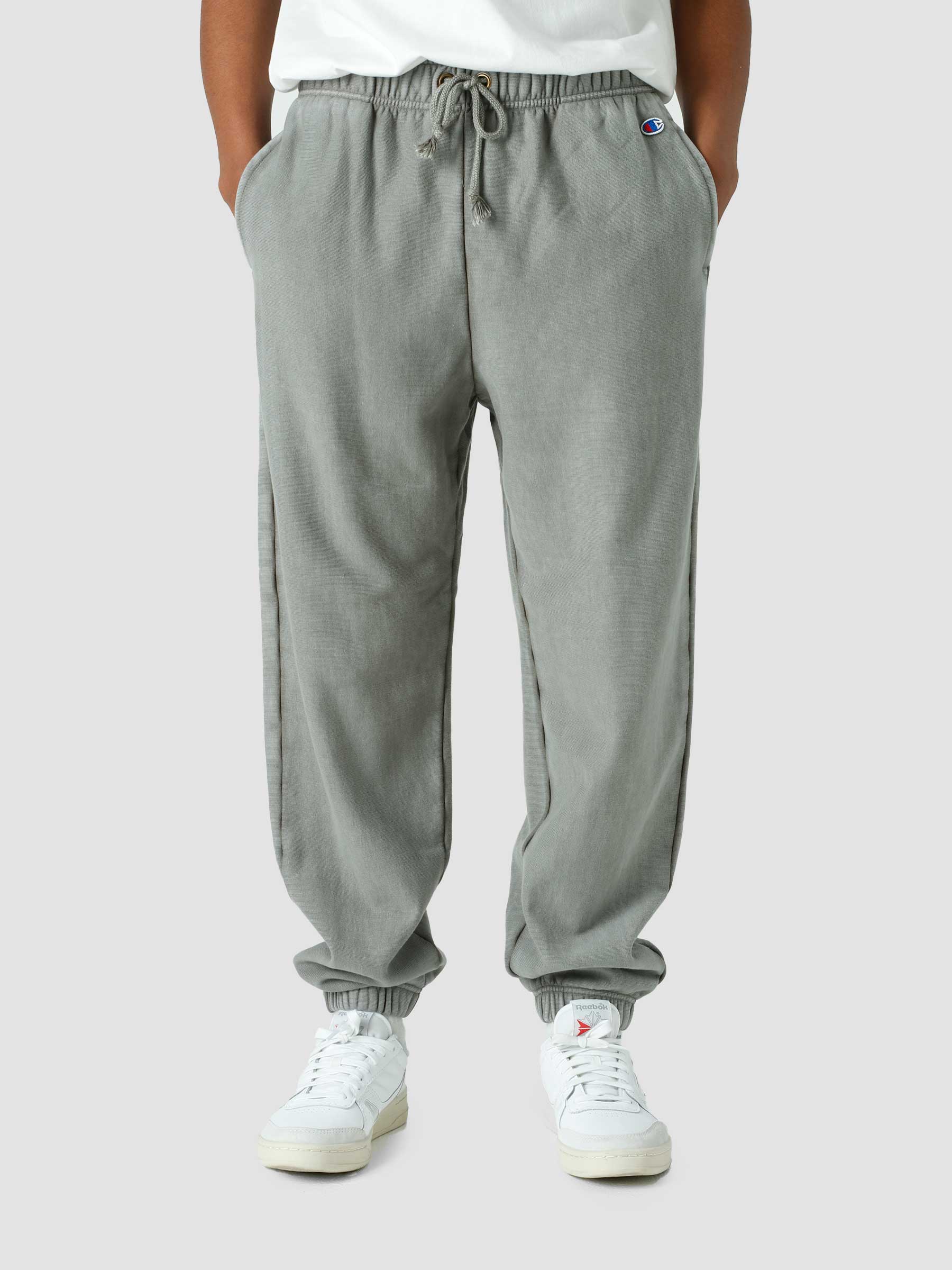 TCV Reverse Weave Poly Terry  Elastic Cuff Pants Grey 217242-GS014