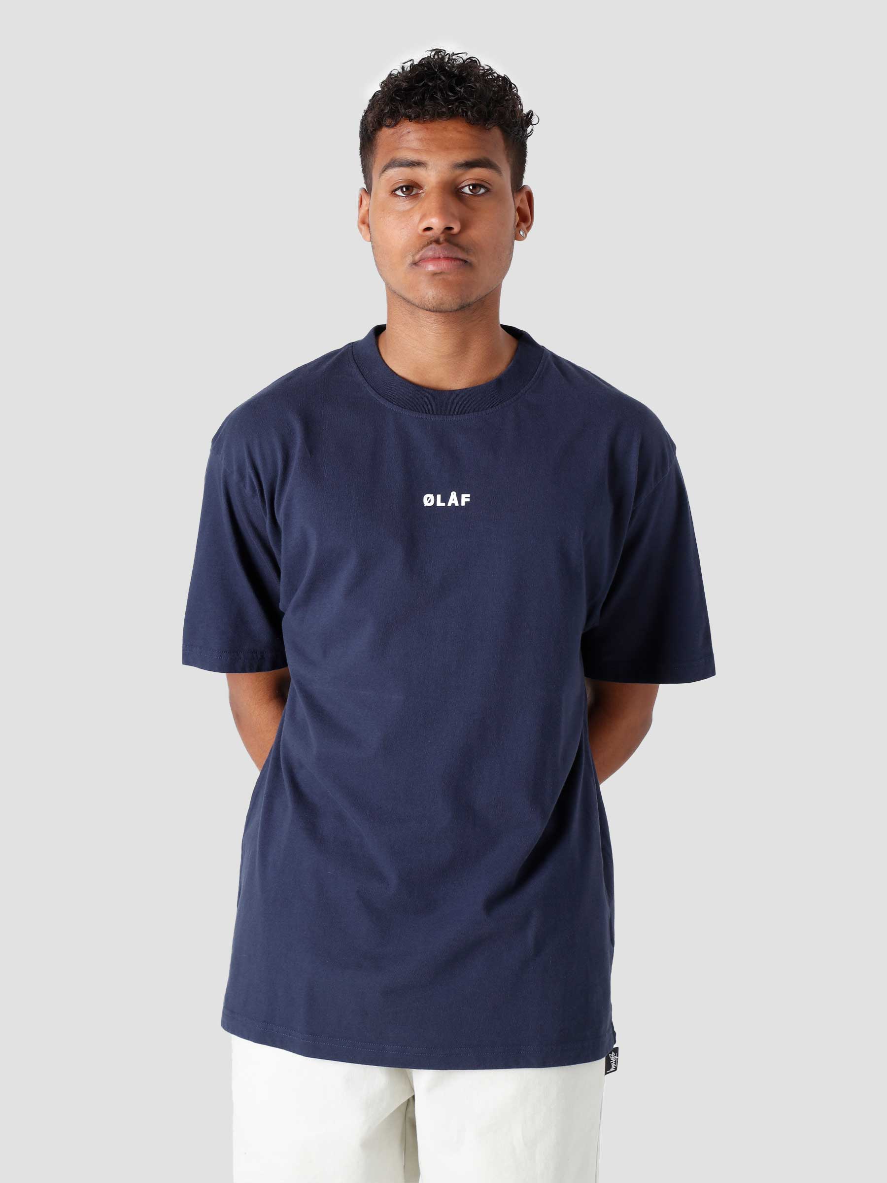 Olaf Block T-Shirt Navy SS22_0002