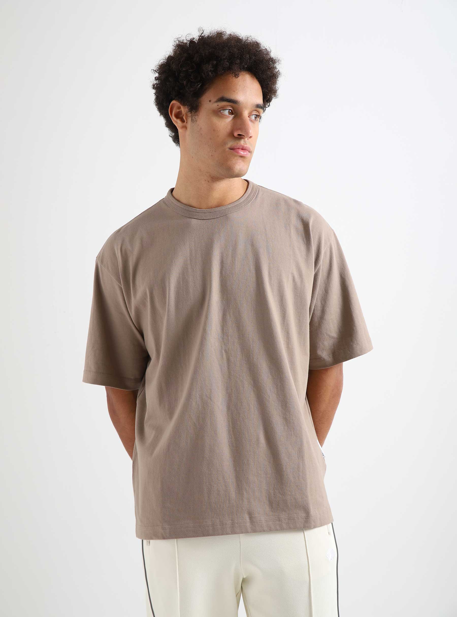 Semi Oversize Half Sleeve T-shirt Cocoa