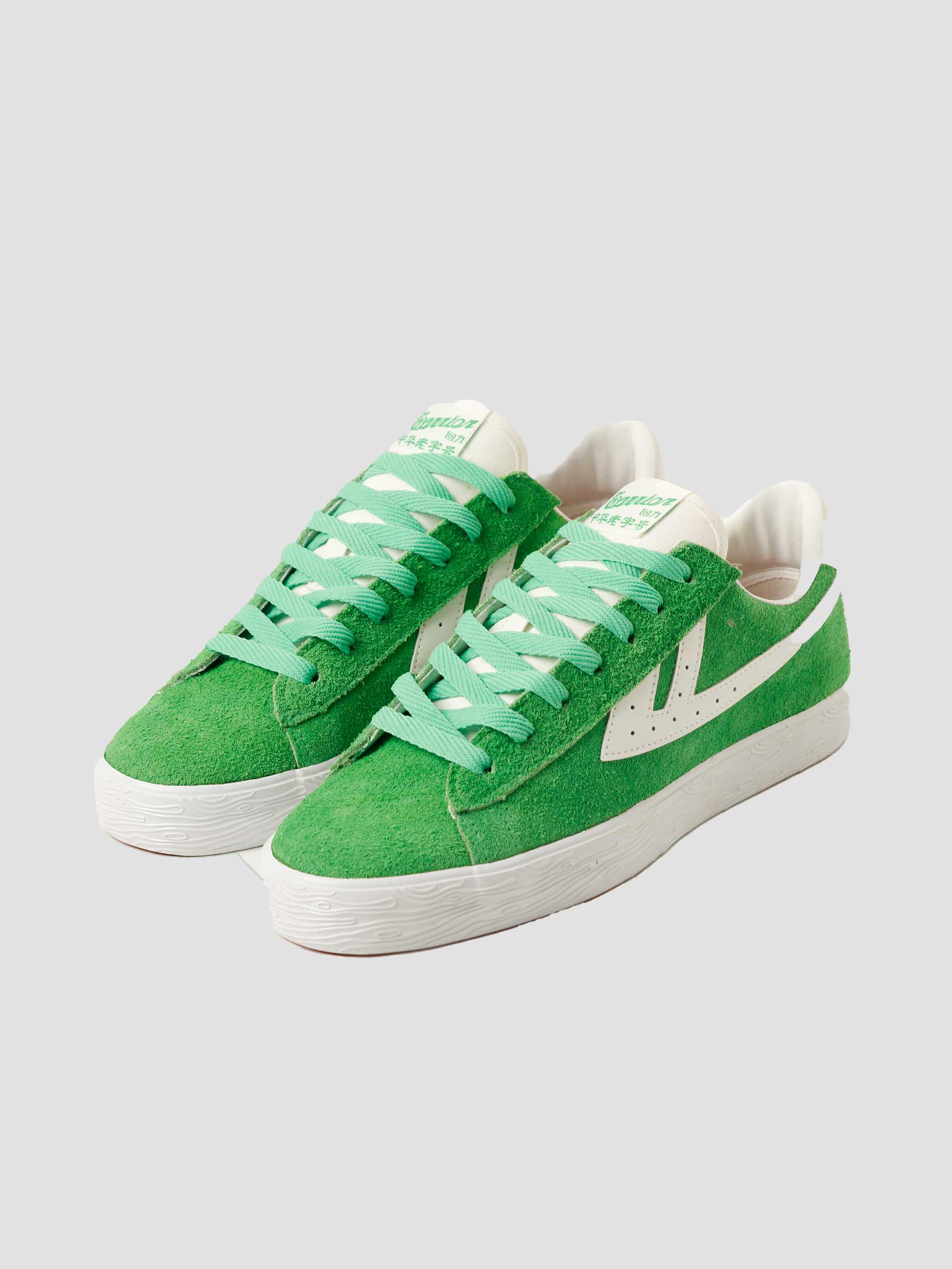 Dime Suede Canvas Green White