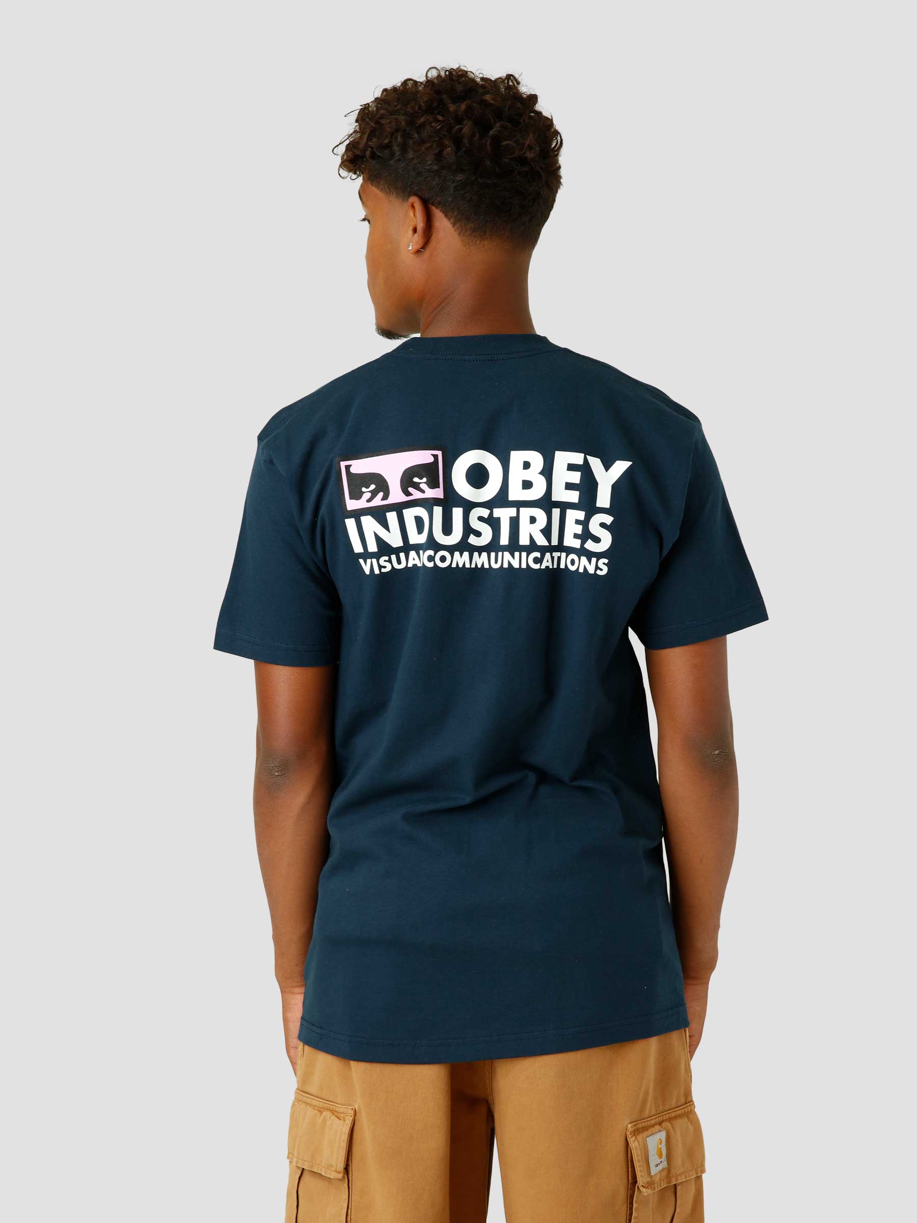 Obey Visual Communications T-shirt Navy 165263171