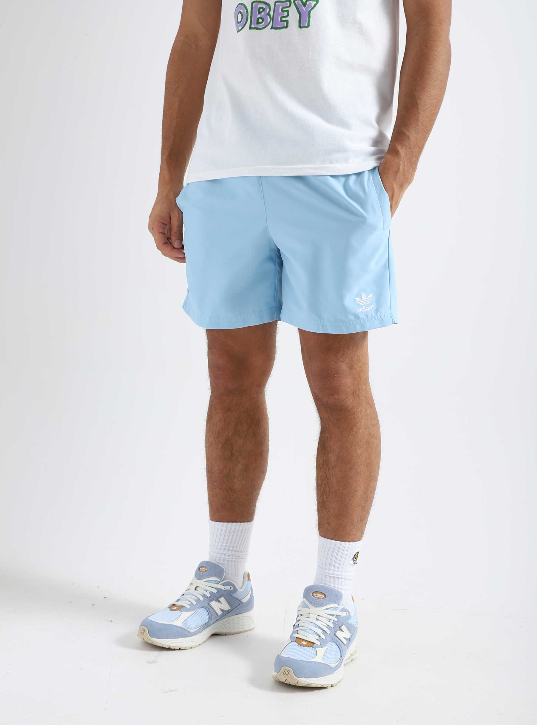adidas Ori Solid Shorts Cloud Blue White HT4413 | Freshcotton