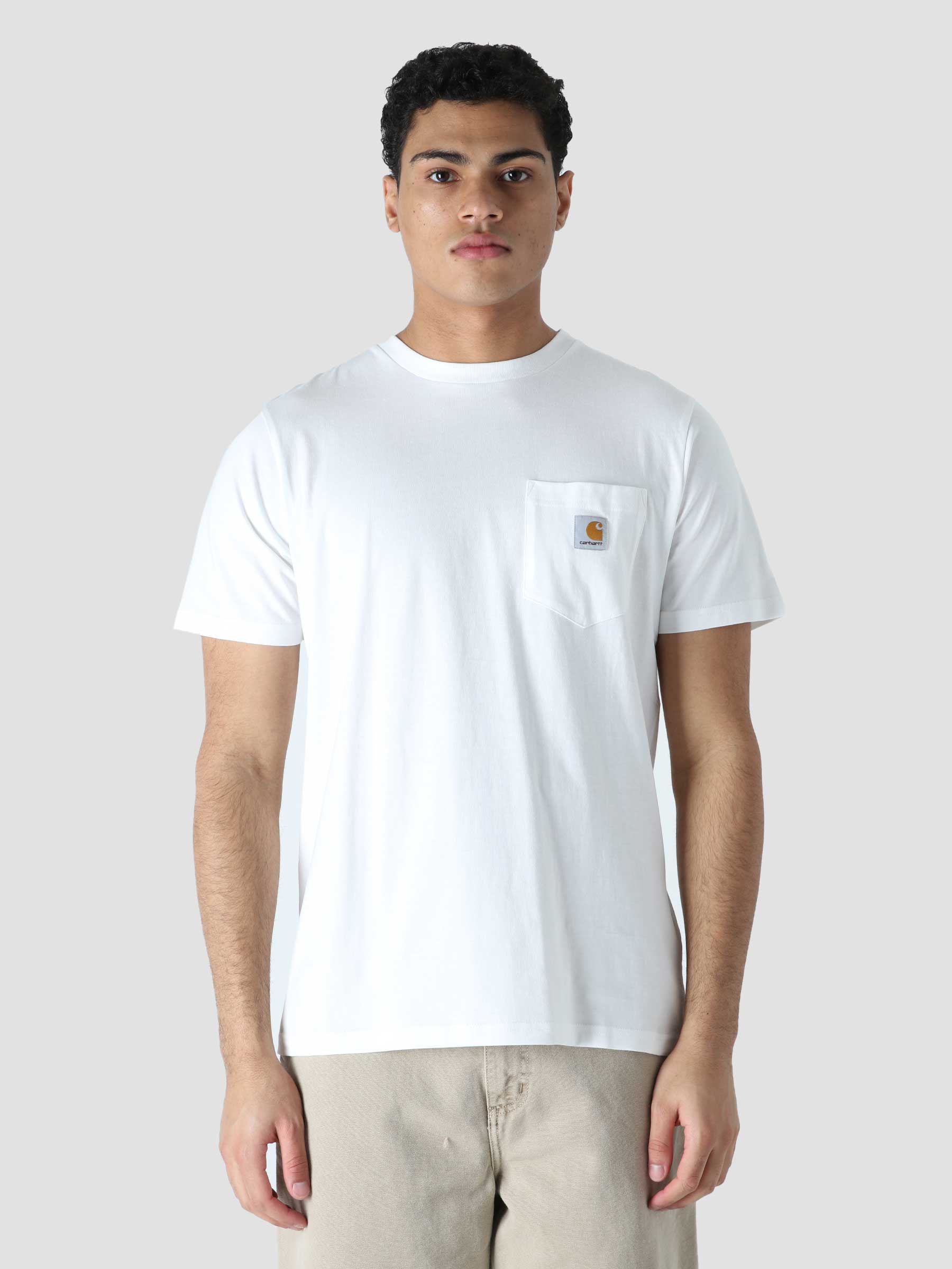 Carhartt WIP S/S Pocket T-Shirt White I022091-02XX | Freshcotton