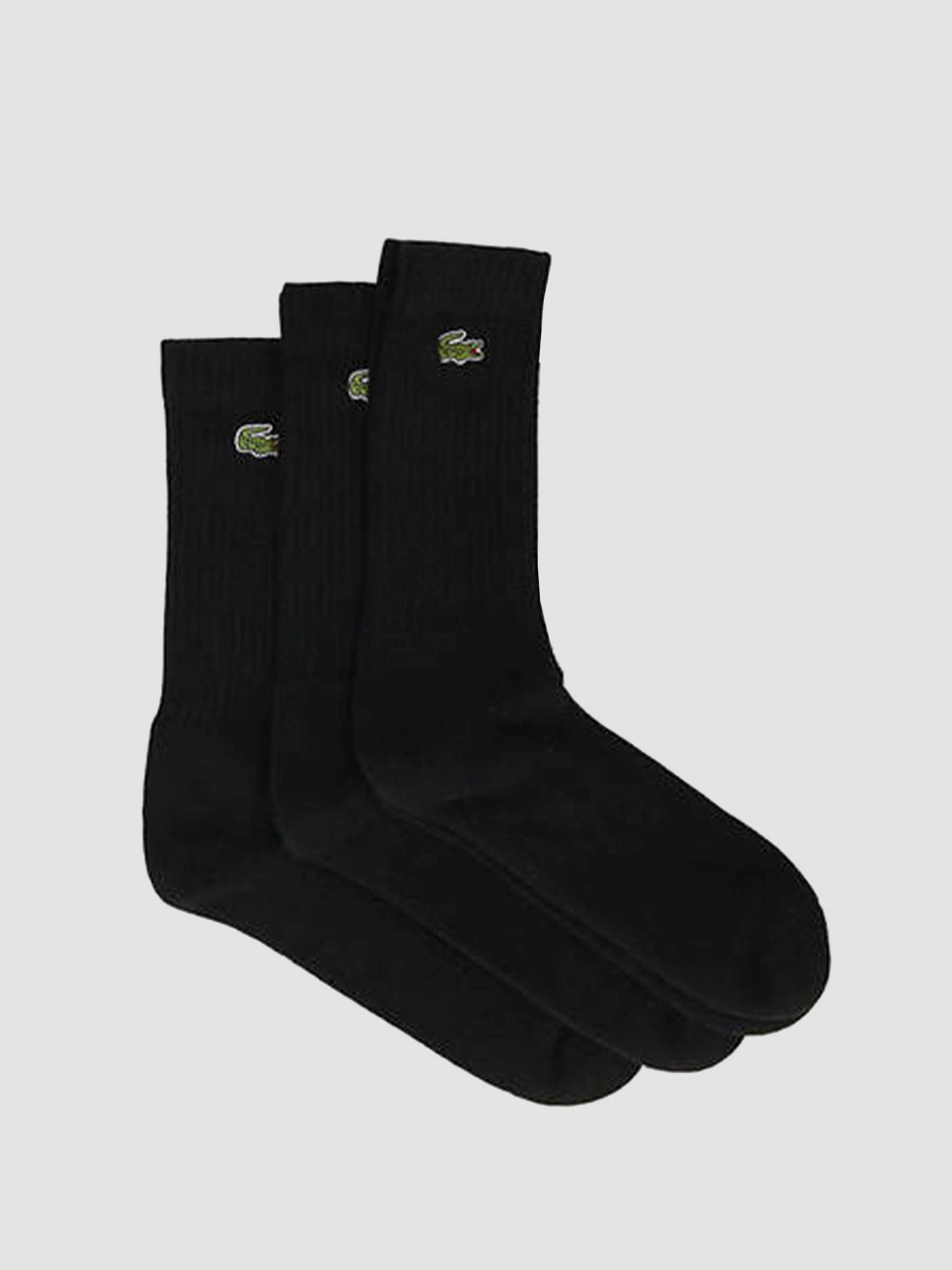 Lacoste 2G1C Socks 06 Black Black-Black RA4182-23 | Freshcotton