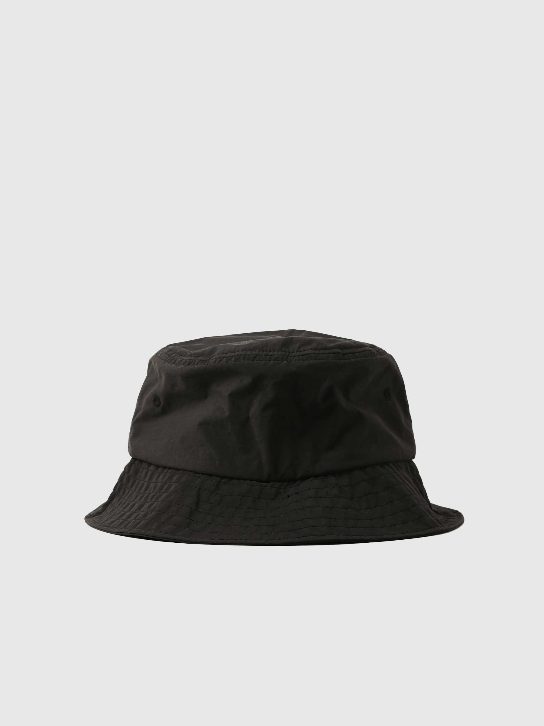 Peached Nylon Basic Bucket Hat Black 1321102