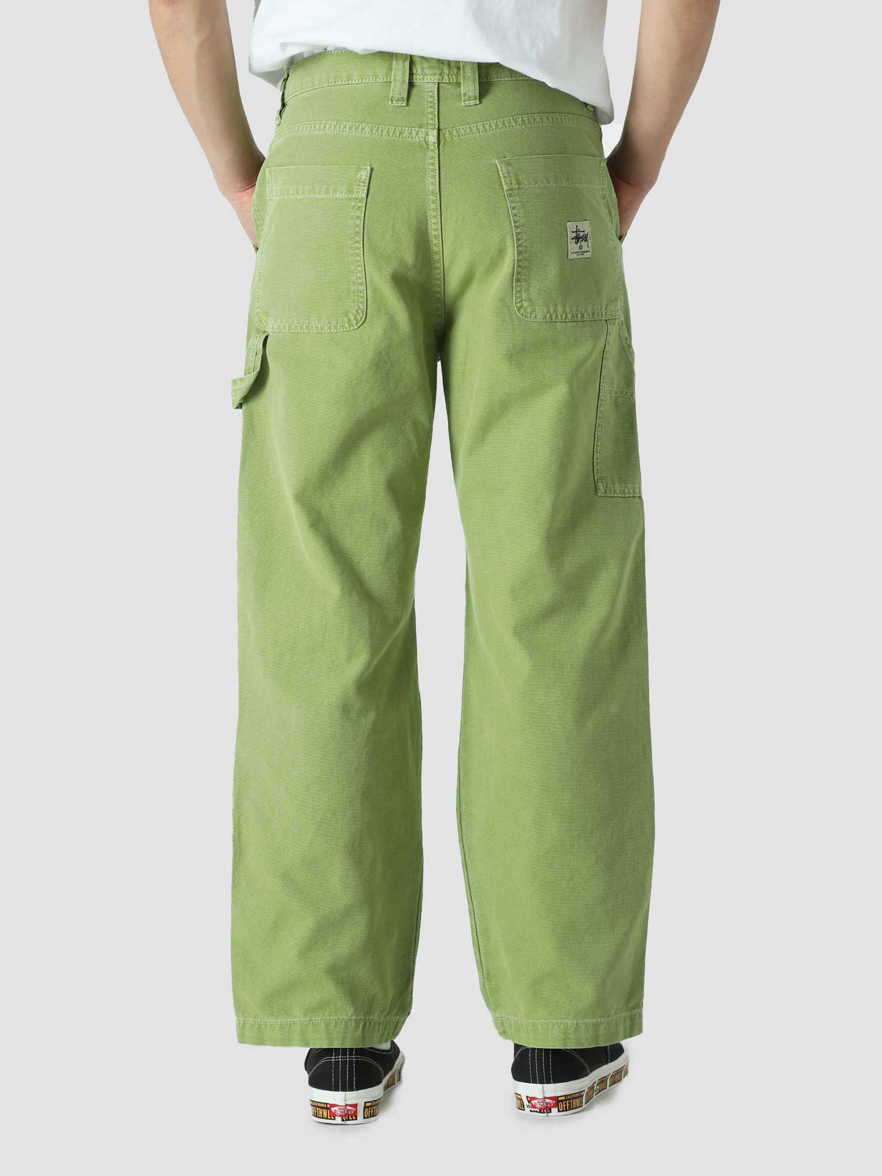 Stone Washed Canvas Work Pant Lime 116541